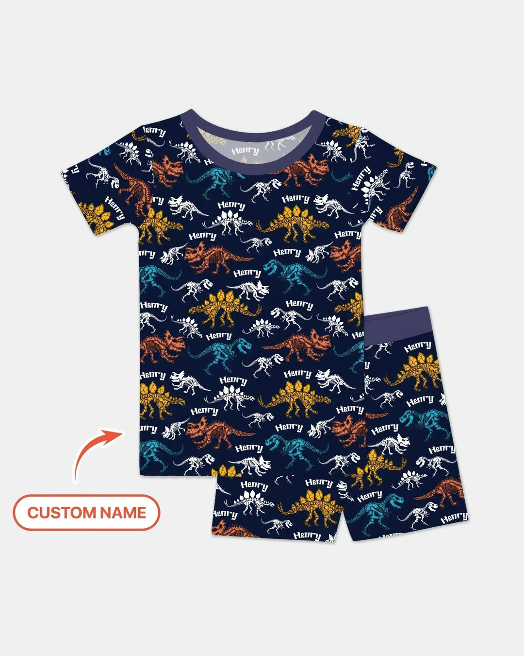 Zweiteiliges Pyjama-Set mit kurzen Ärmeln und Shorts im Sommer-Design