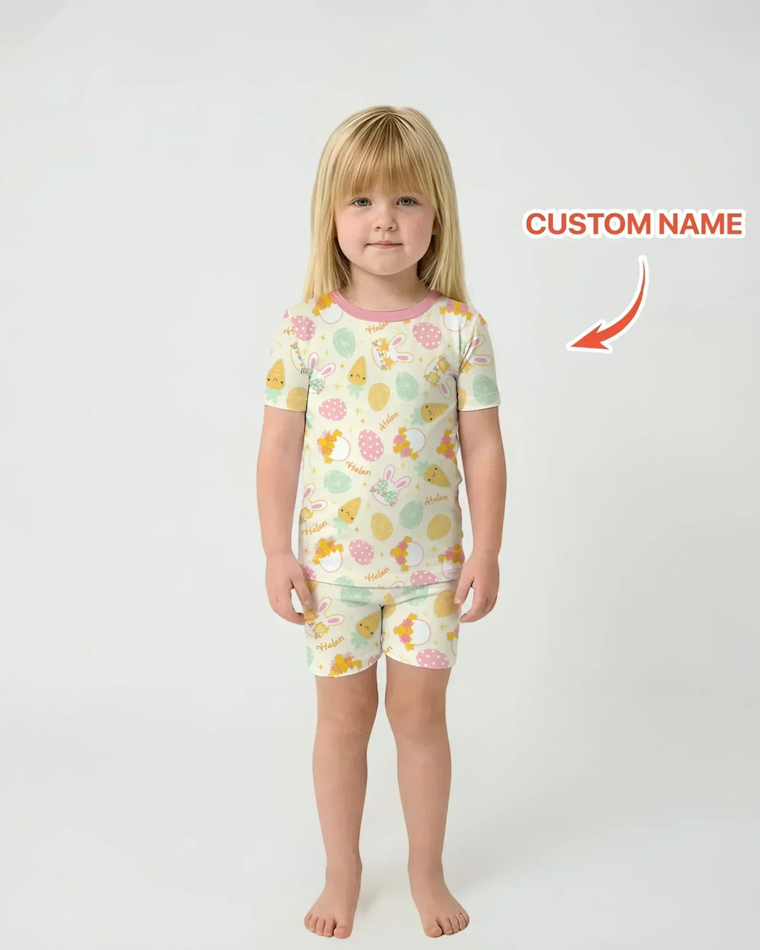 Zweiteiliges Pyjama-Set mit kurzen Ärmeln und Shorts im Sommer-Design