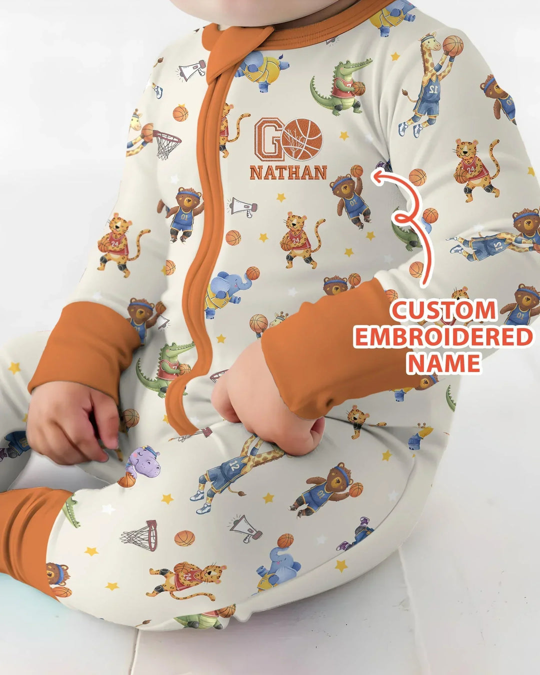 Gerippte Babykleidung mit individuellem Foto - Weich &amp; Skizzenhaft