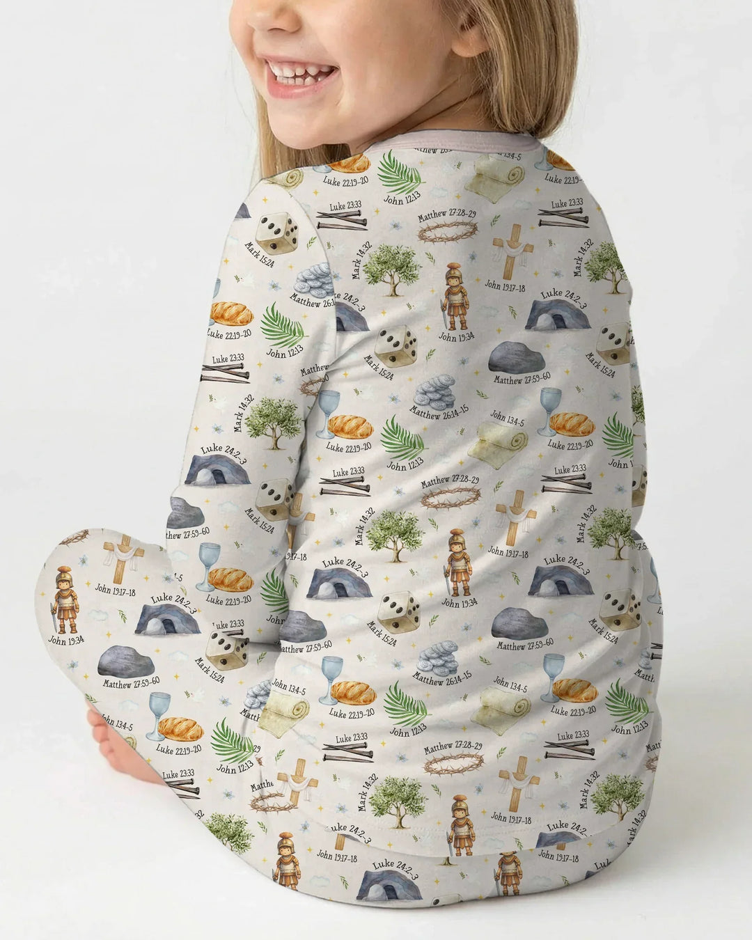 He Is Risen Family Matching Bamboo Two Piece Long Sleeve Pajama Set