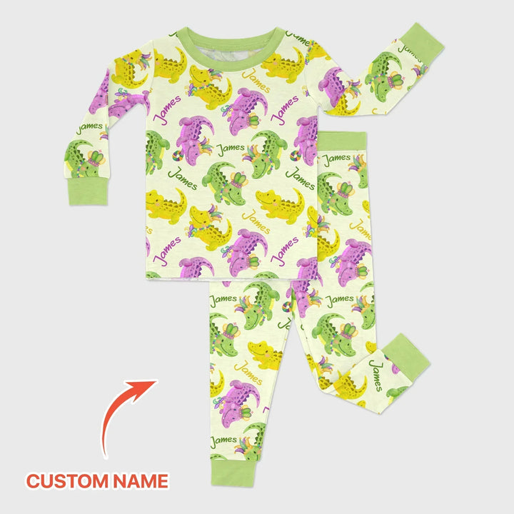 Zweiteiliges Langarm-Pyjama-Set mit Sommerfrüchten