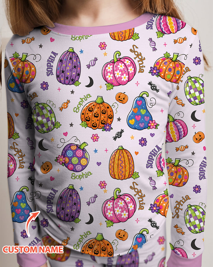 Zweiteiliges Langarm-Pyjama-Set mit Sommerfrüchten