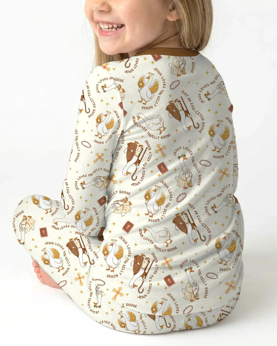 Zweiteiliges Langarm-Pyjama-Set mit Sommerfrüchten