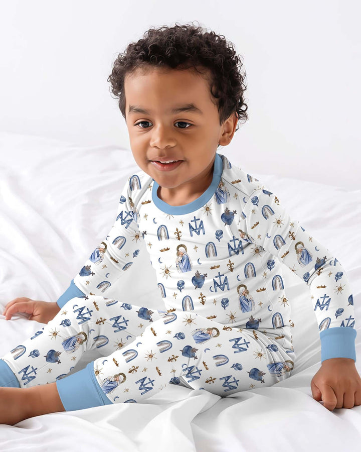 Little Ave Maria Bamboo Two Piece Long Sleeve Pajama Set