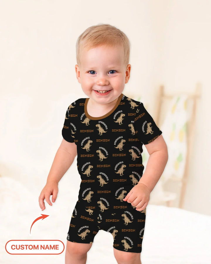 Zweiteiliges Pyjama-Set mit kurzen Ärmeln und Shorts im Sommer-Design