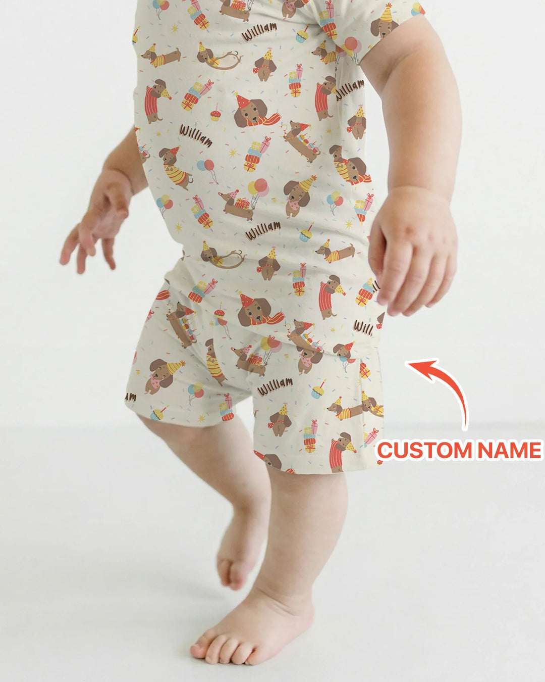 Zweiteiliges Pyjama-Set mit kurzen Ärmeln und Shorts im Sommer-Design