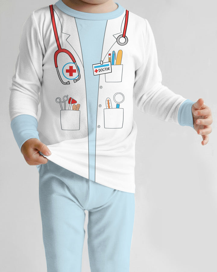 Zweiteiliges Langarm-Pyjama-Set mit Sommerfrüchten