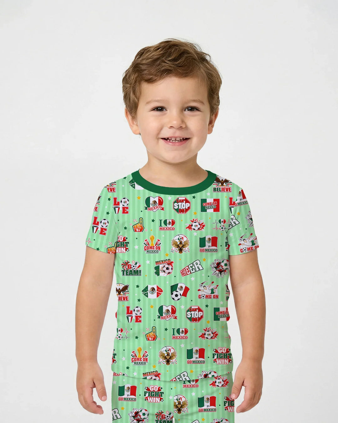 Zweiteiliges, kurzärmliges Pyjama-Set mit Marienkäfern