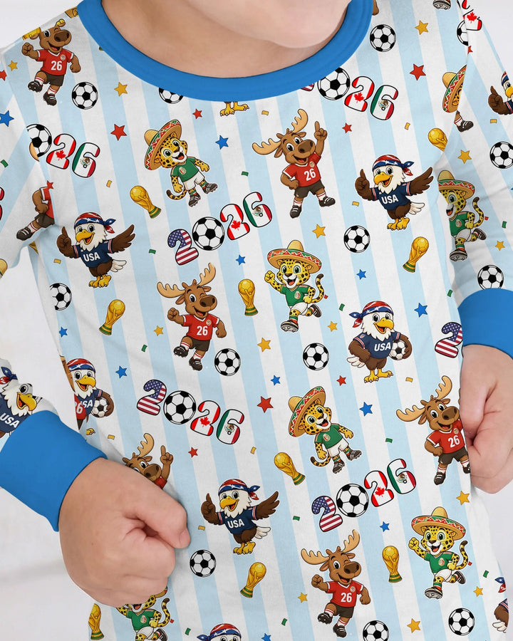 Zweiteiliges Langarm-Pyjama-Set mit Sommerfrüchten