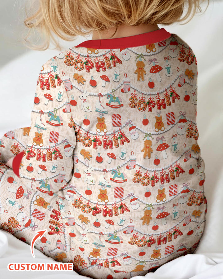 Merry Gingerbread Custom Name Bamboo Convertible Zippy