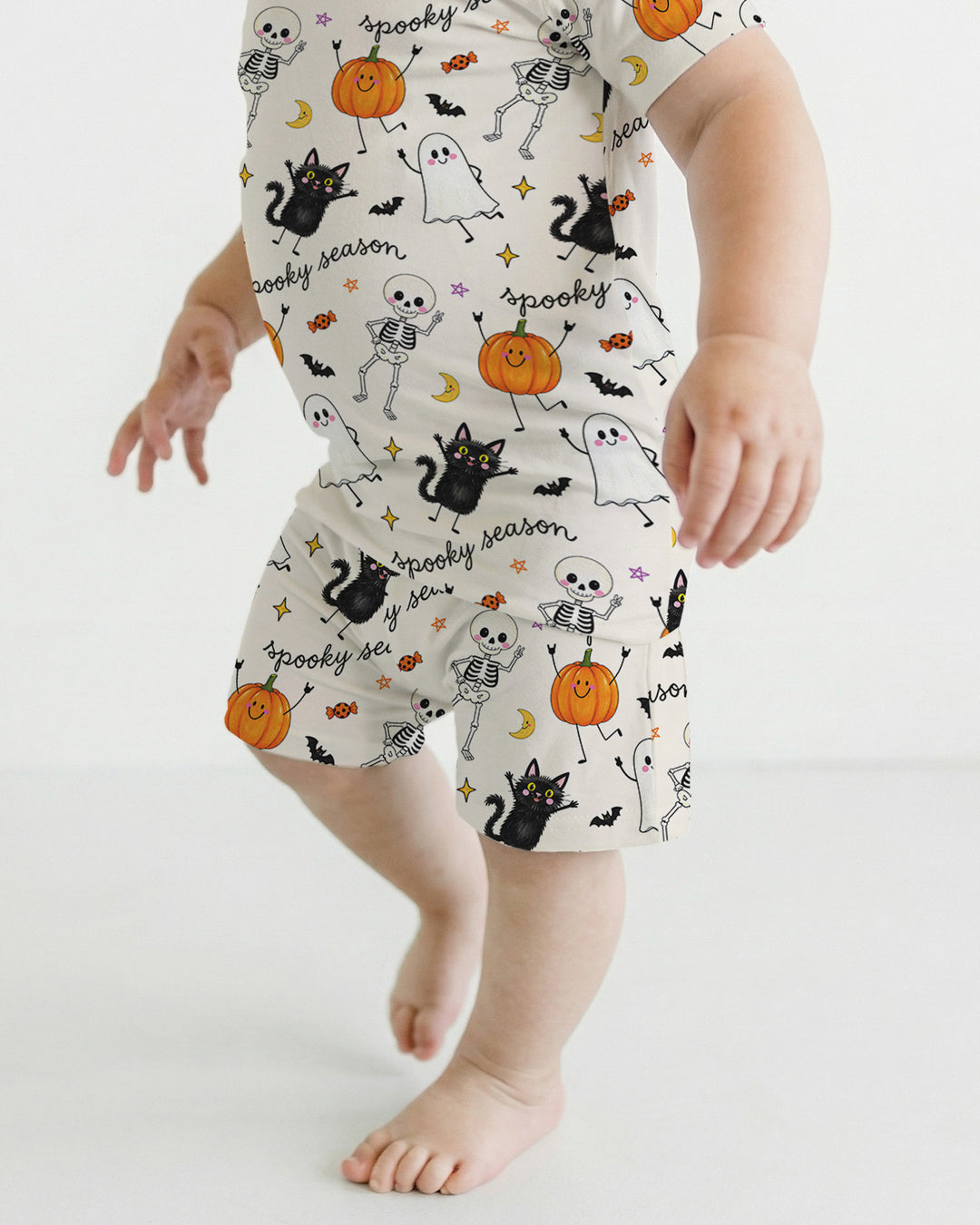 Schlafanzug-Set zweiteilig, kurze Ärmel, kurze Hose, Bambus