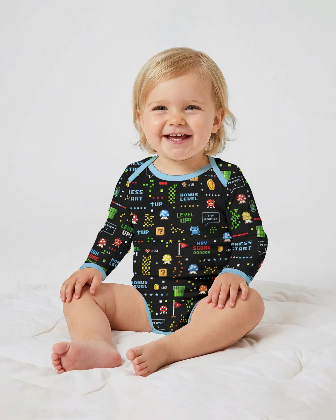 Gerippte Babykleidung mit individuellem Foto - Weich &amp; Skizzenhaft