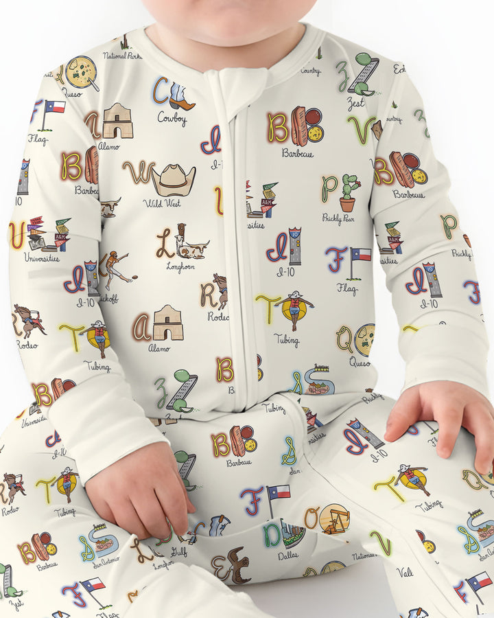 Texas Alphabet Bamboo Convertible Zippy
