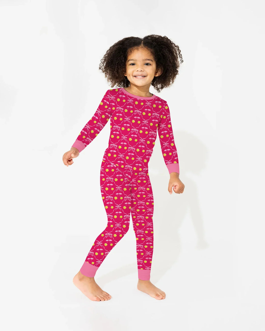 Zweiteiliges Langarm-Pyjama-Set mit Sommerfrüchten
