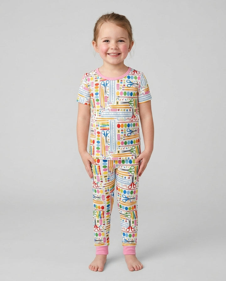 Craft Corner Bamboo Two Piece Short Sleeve Pajama Set