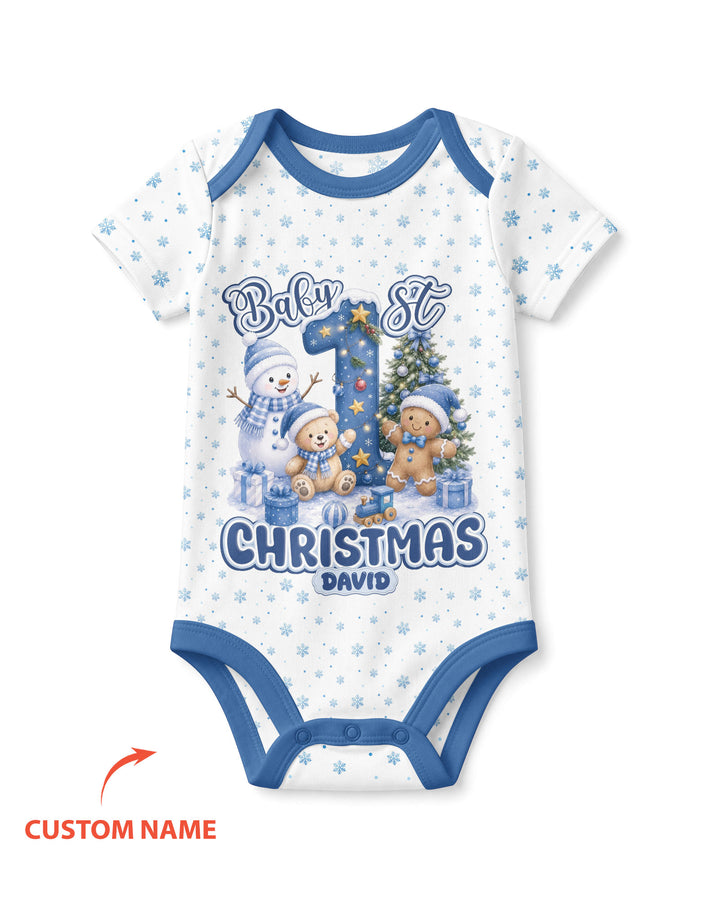 Snow Baby Christmas Bamboo Bodysuit