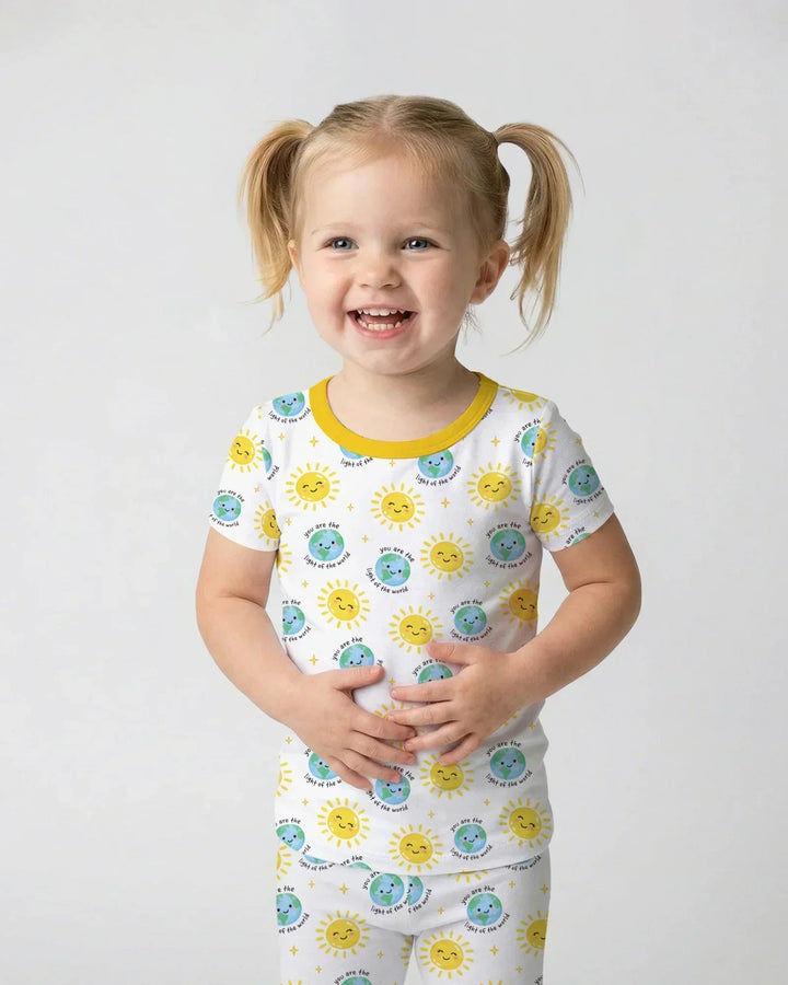 Zweiteiliges, kurzärmliges Pyjama-Set mit Marienkäfern