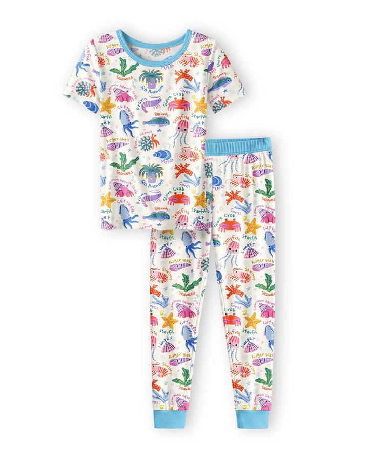 Zweiteiliges, kurzärmliges Pyjama-Set mit Marienkäfern