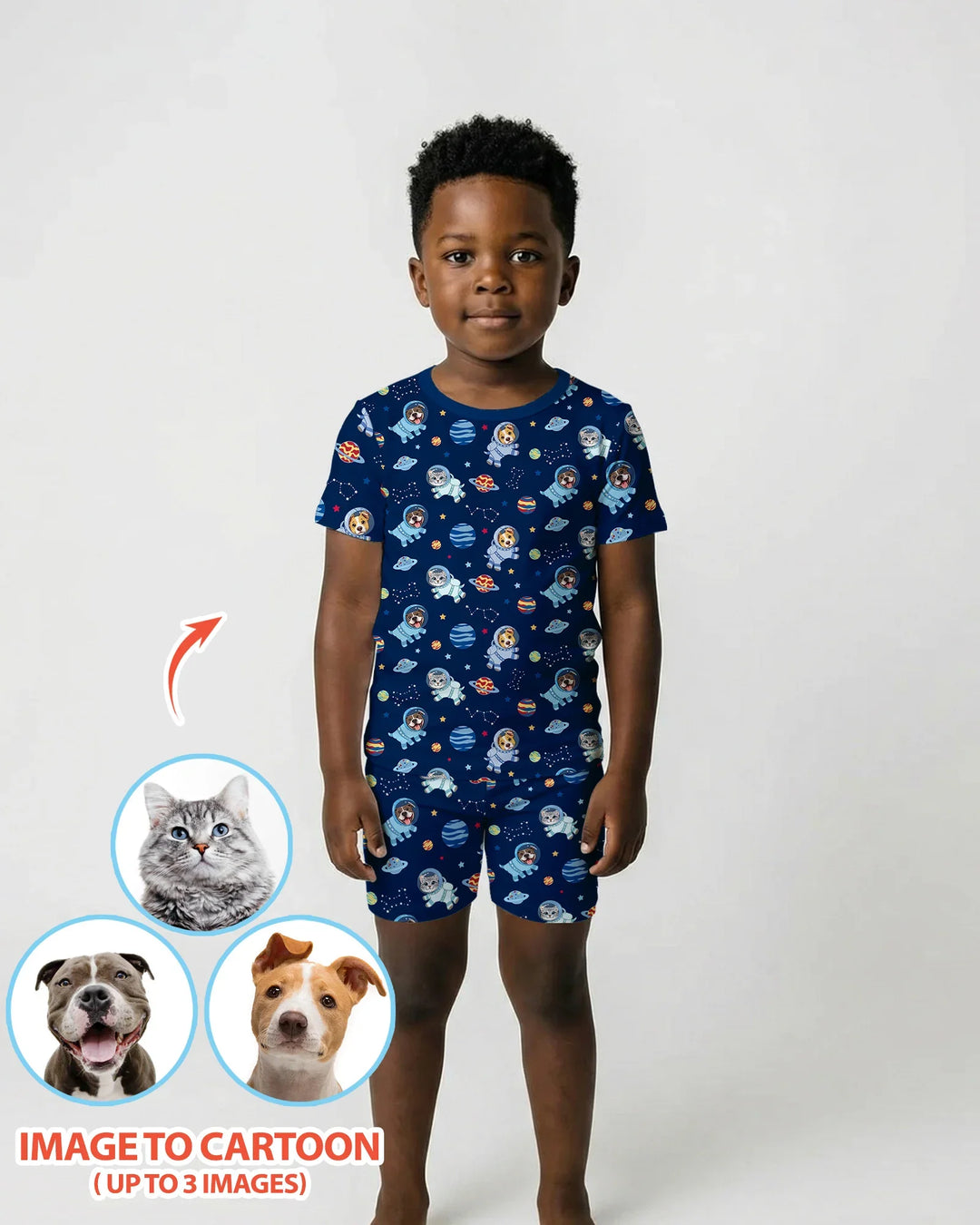 Schlafanzug-Set zweiteilig, kurze Ärmel, kurze Hose, Bambus