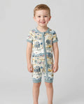 Whimsical Watercolor School Village Bamboo Shorty Zippy