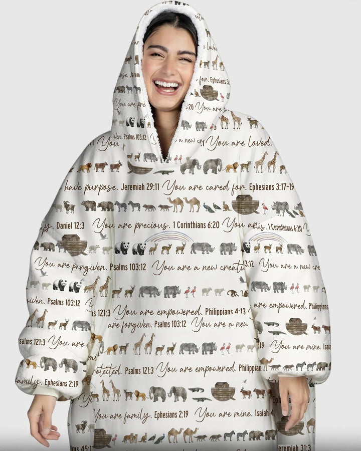 Biblical Noah's Ark Wearable Bamboo Blanket Hoodie