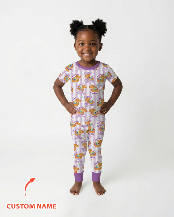 Zweiteiliges, kurzärmliges Pyjama-Set mit Marienkäfern