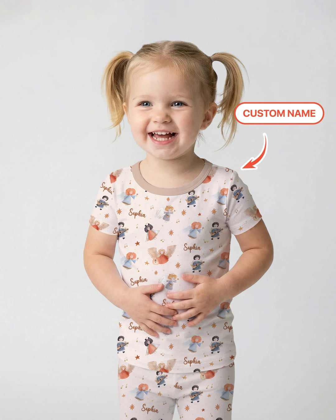 Zweiteiliges, kurzärmliges Pyjama-Set mit Marienkäfern