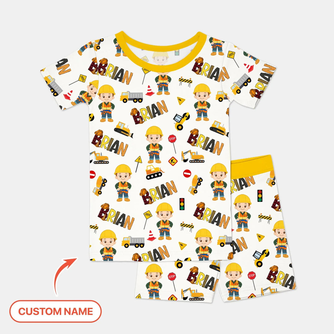 Zweiteiliges Pyjama-Set mit kurzen Ärmeln und Shorts im Sommer-Design