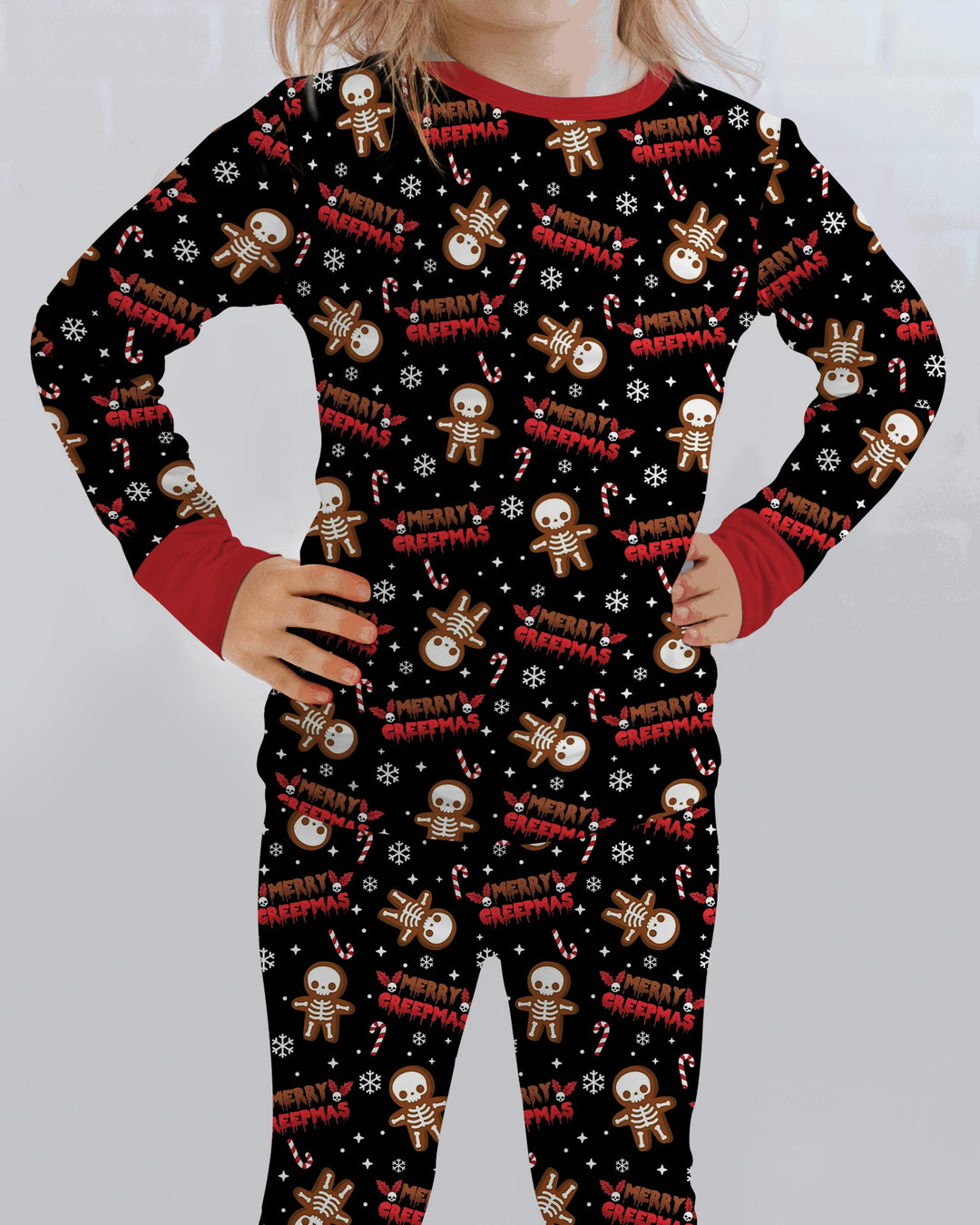 Merry Creepmas Cookies Bamboo Two Piece Long Sleeve Pajama Set