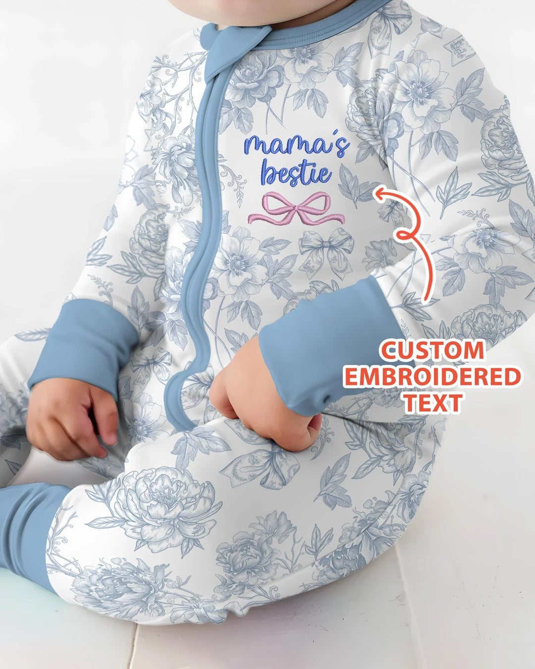 Gerippte Babykleidung mit individuellem Foto - Weich &amp; Skizzenhaft