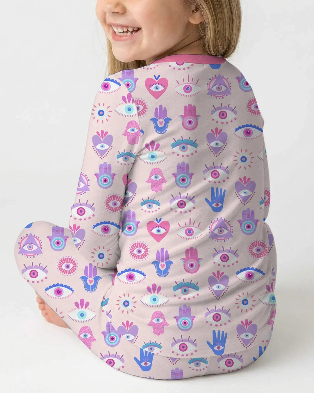 Zweiteiliges Langarm-Pyjama-Set mit Sommerfrüchten