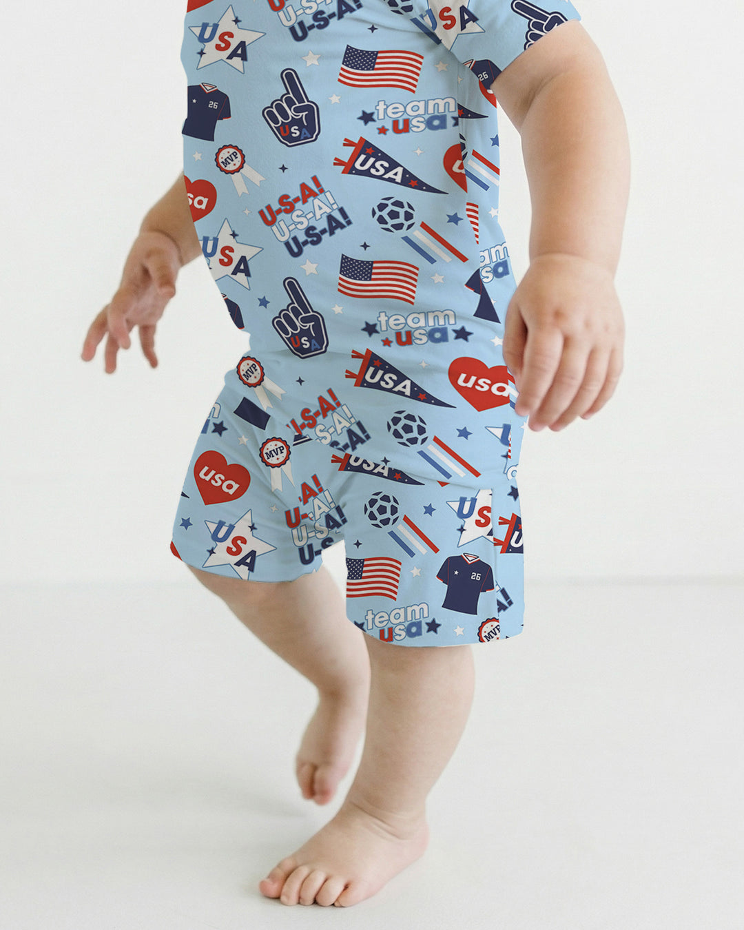 Schlafanzug-Set zweiteilig, kurze Ärmel, kurze Hose, Bambus
