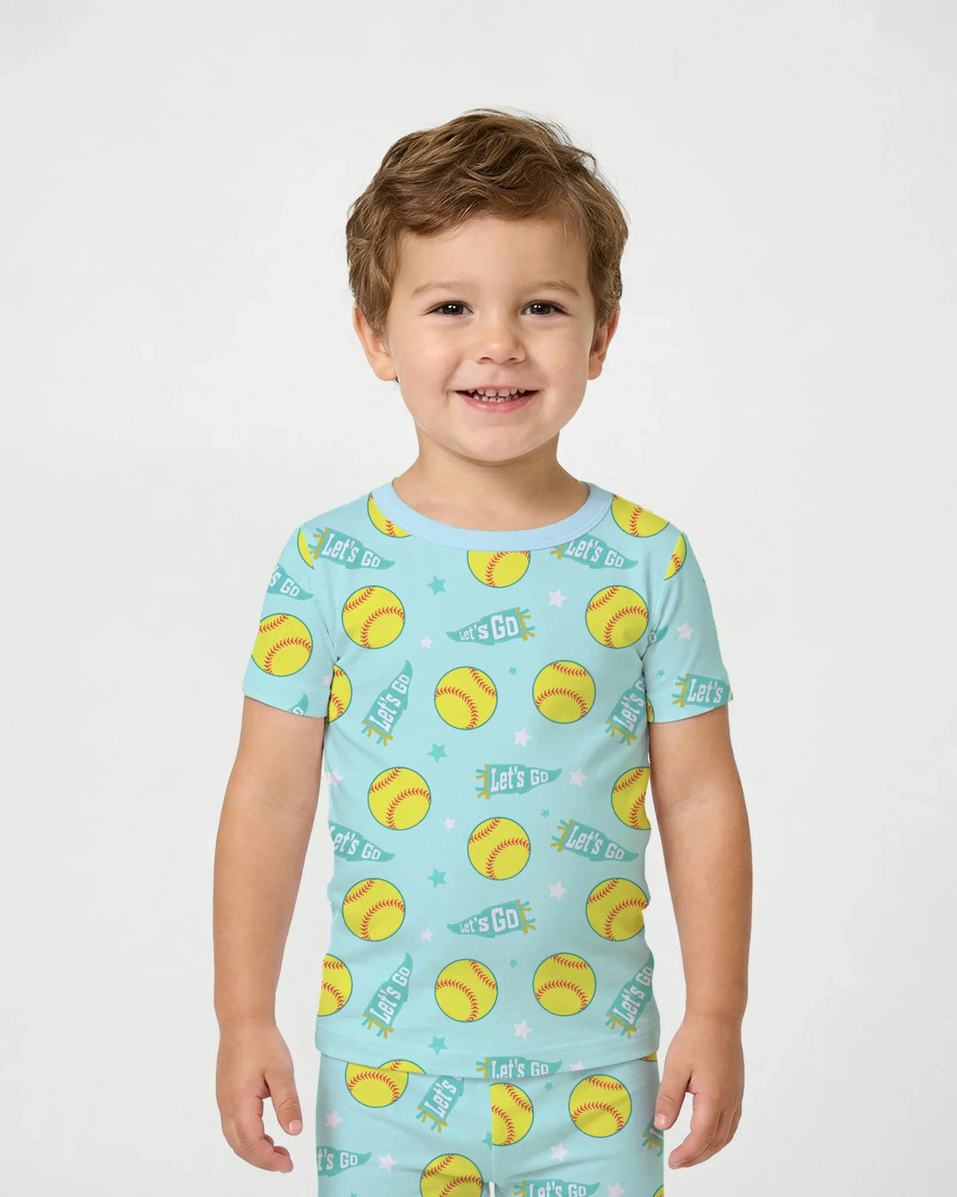 Zweiteiliges, kurzärmliges Pyjama-Set mit Marienkäfern