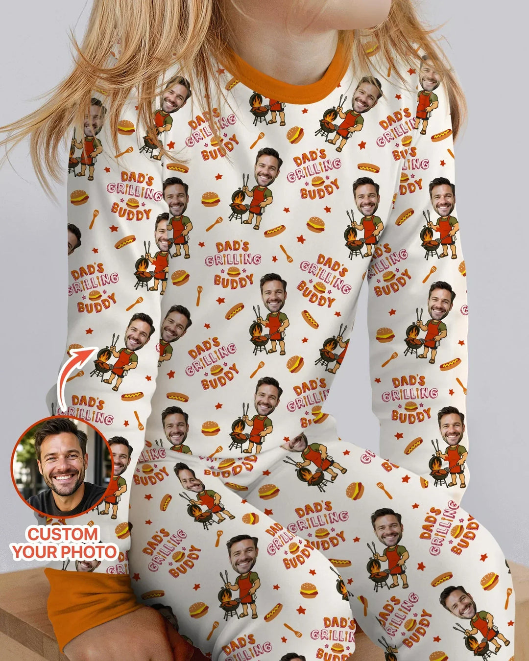 Zweiteiliges Langarm-Pyjama-Set mit Sommerfrüchten