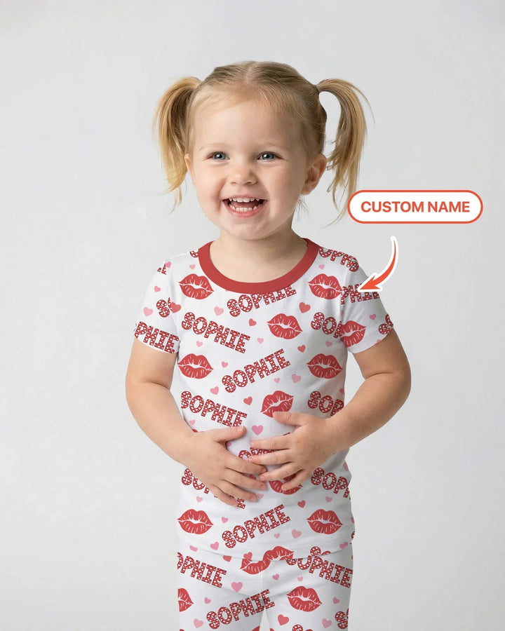 Zweiteiliges, kurzärmliges Pyjama-Set mit Marienkäfern