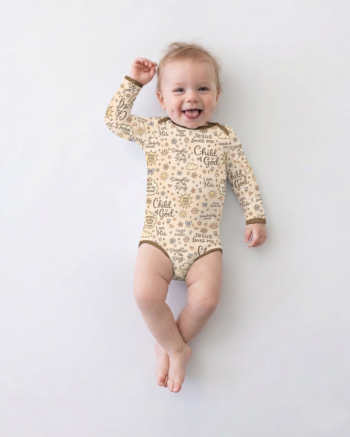 Child Of God Jesus Loves Me Bamboo Bodysuit