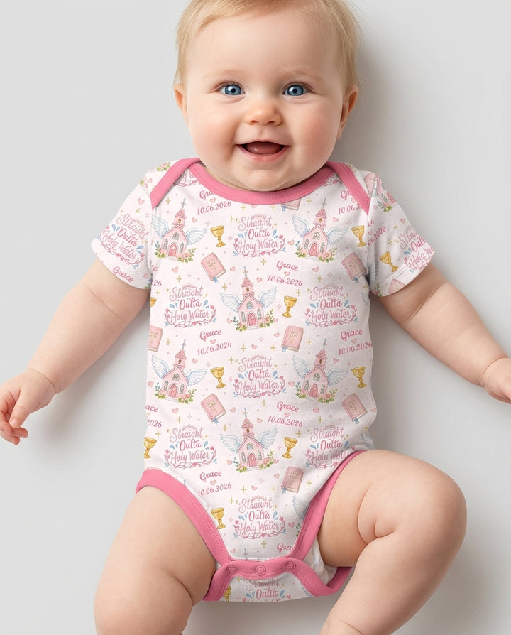 Gerippte Babykleidung mit individuellem Foto - Weich &amp; Skizzenhaft