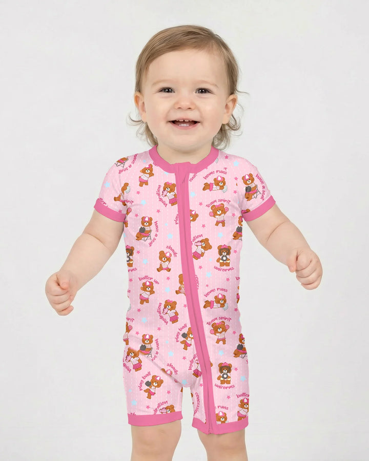 Born To Play Baseball Bamboo Shorty Zippy