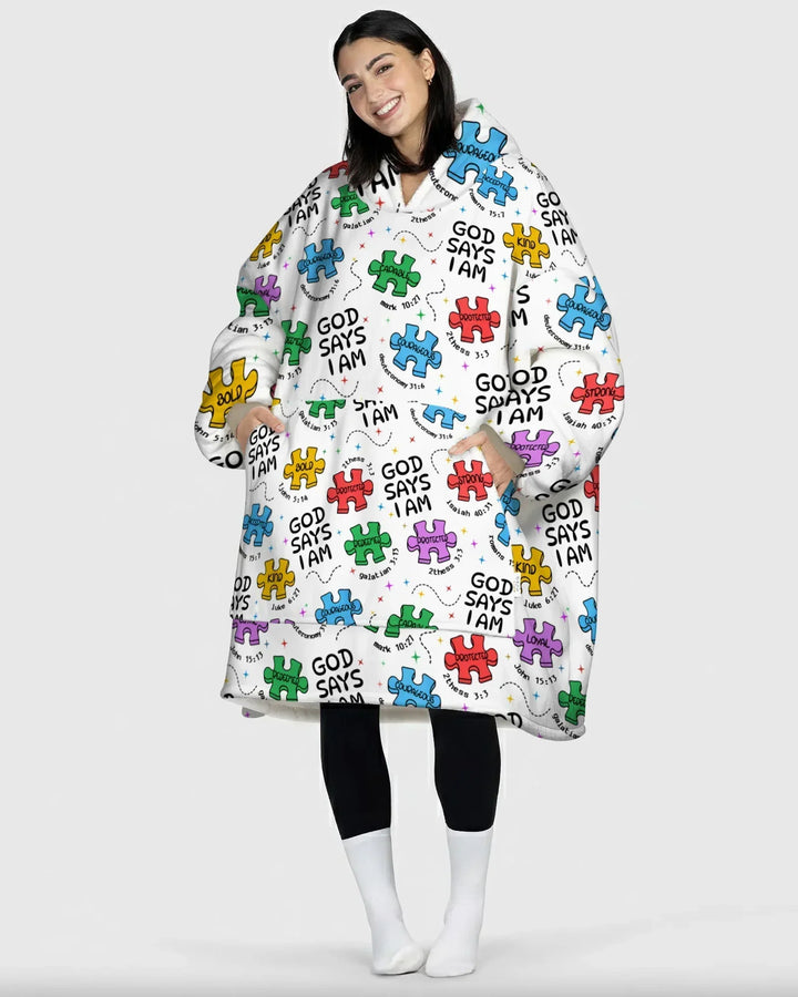 All Pieces Belong Wearable Bamboo Blanket Hoodie