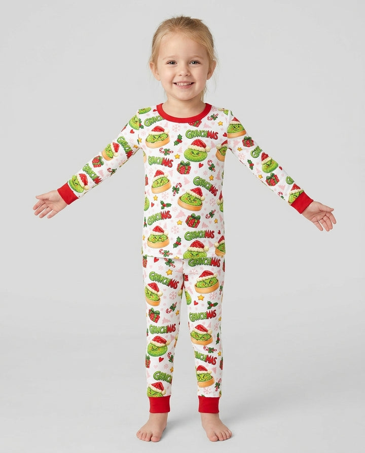 Grinchmas Dumpling Bamboo Two Piece Long Sleeve Pajama Set