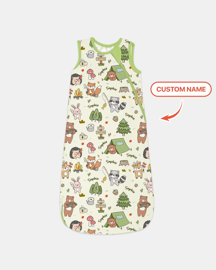 Custom Name Little Camp Buddies Bamboo Sleep Bag
