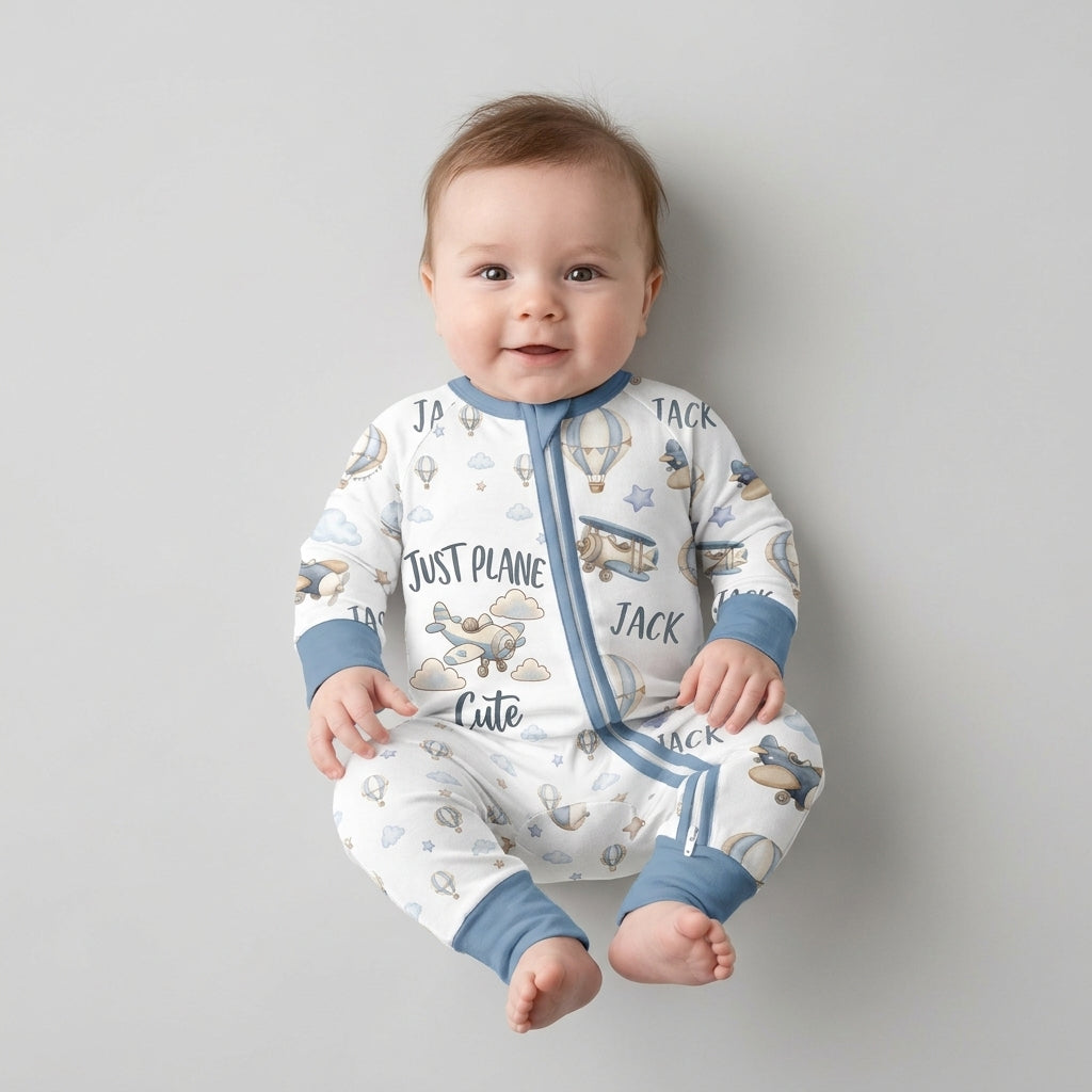 Custom Name Just Plane Cute Bamboo Convertible Zippy