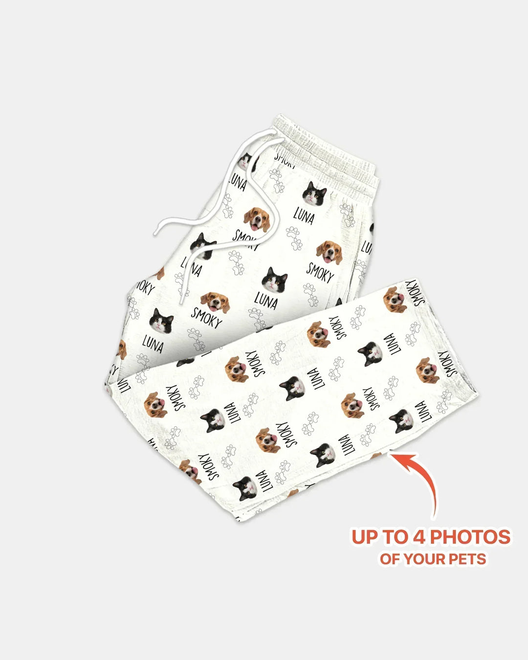 Custom Name and Pet Photos Bamboo Men's Pajama Set