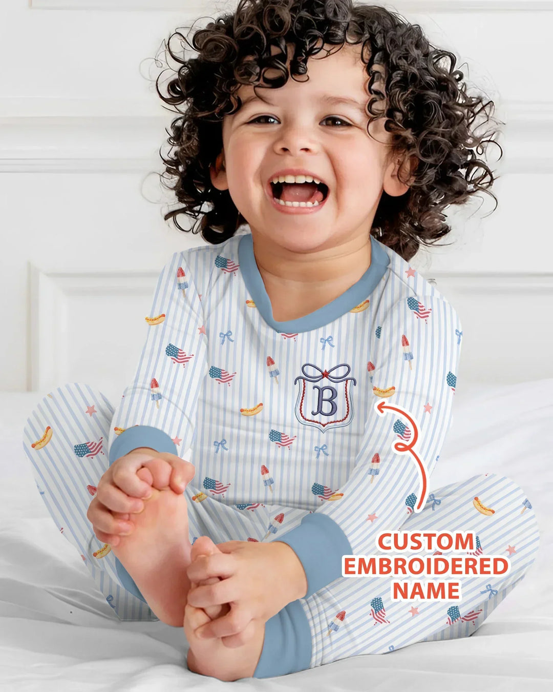 Zweiteiliges Langarm-Pyjama-Set mit Sommerfrüchten