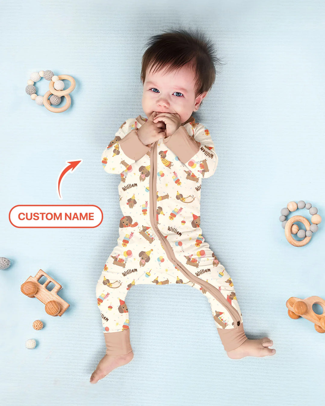 Gerippte Babykleidung mit individuellem Foto - Weich &amp; Skizzenhaft