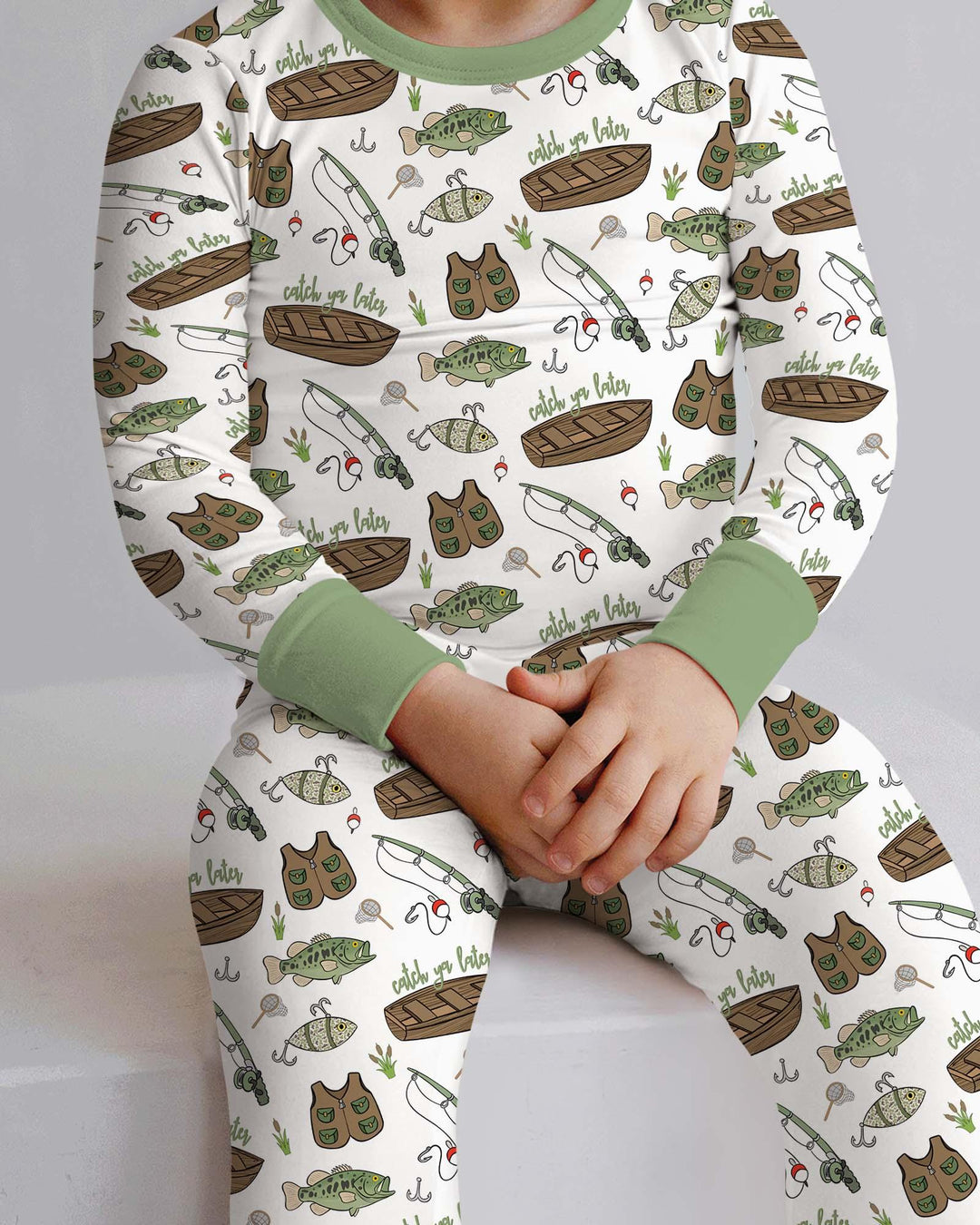Zweiteiliges Langarm-Pyjama-Set mit Sommerfrüchten