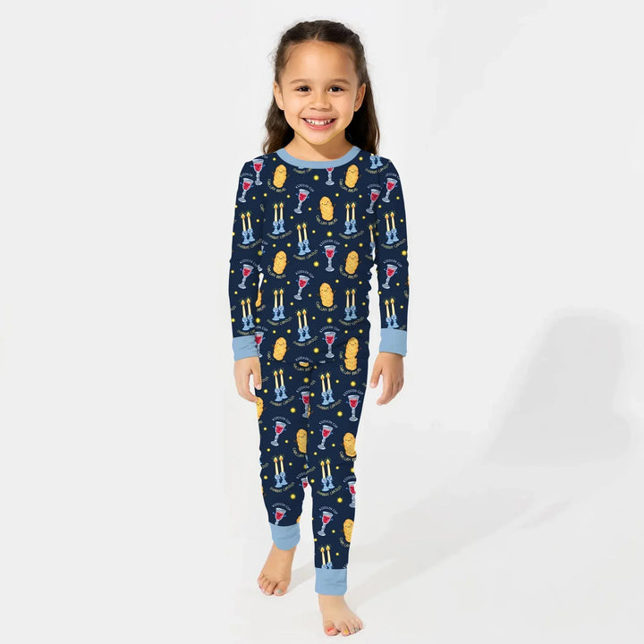 Shabbat Eve Bamboo Two Piece Long Sleeve Pajama Set