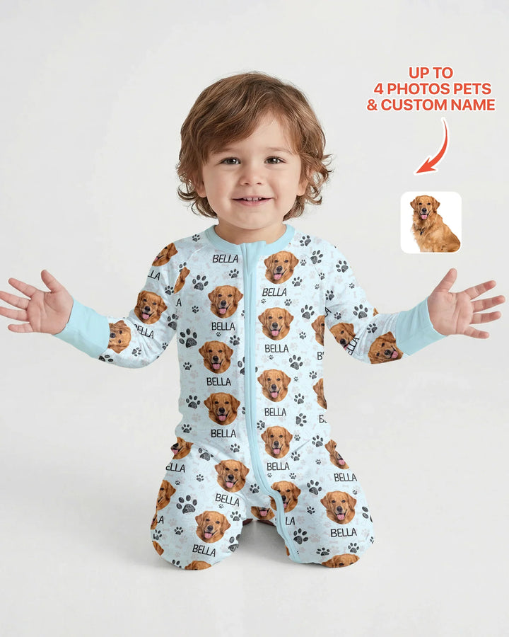Gerippte Babykleidung mit individuellem Foto - Weich &amp; Skizzenhaft
