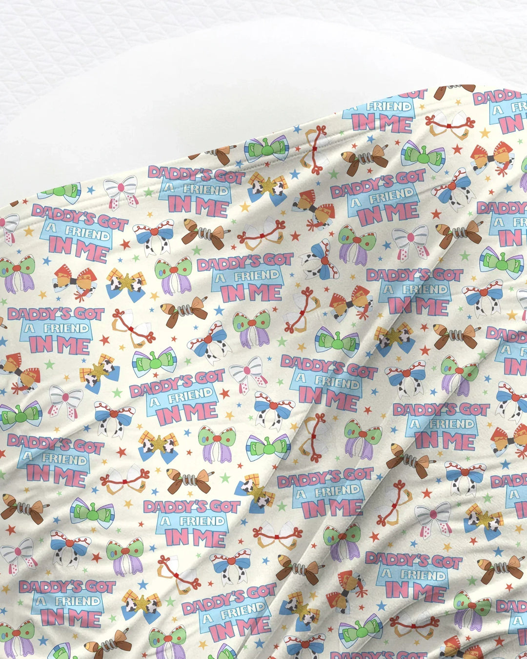 Daddy's Got A Friend In Me swaddle blanket
