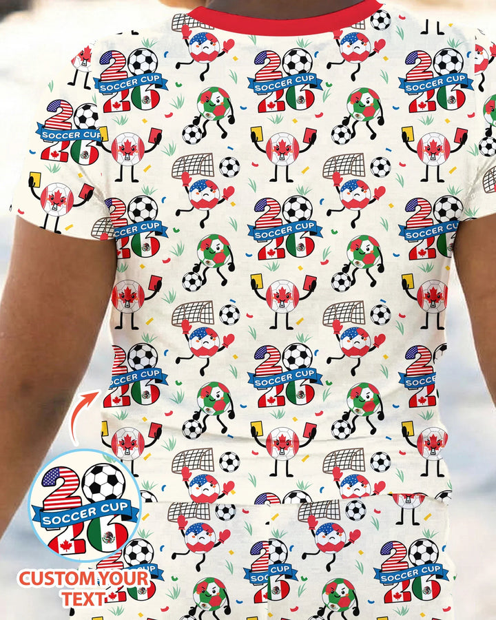 Zweiteiliges, kurzärmliges Pyjama-Set mit Marienkäfern